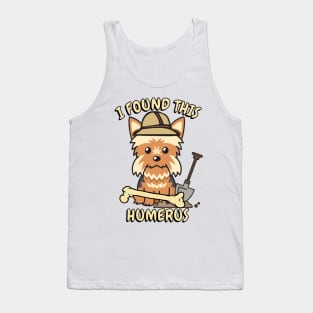 Funny yorkshire terrier is an archaeologist Tank Top